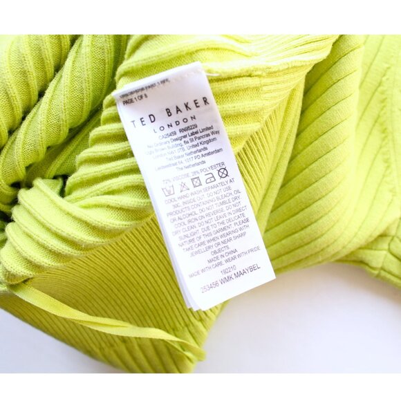 Ted Baker Maaybel Puff Sleeve Woven Jumper / Ted 1 / US 4 / Green Puff - Picture 9 of 9